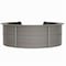 Linea Italia Reception Desk 11.1 ft D X 46 in H, 11.8 ft W X Thermofused Laminate, Ash ZUD299 - alternate 1